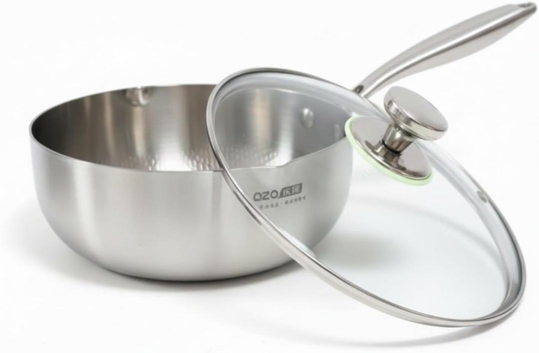 Titanium Sauce Pan with Lid,Non-Stick,2.5QT Titanium Pot, for All Stovetops, 2.5 Quarts