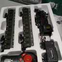 Mantfuty Train Set Train Toys for Kids w/Smokes, Lights & Sound Electric Trains w/Steam Locomotive Train Carriages & Luxury Tracks Model Trains for 3 4 5 6 7 8+