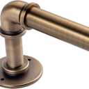 Brass Industrial Pipe Curtain Rod 18 to 88 Inch,1 Inch Diameter Adjustable Wrap Around Curtain Rod,Metal Window Treatment Rods,Ideal as Your Kitchen,Bedroom,Outdoor Patio Etc