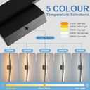 Modern Bathroom Vanity Light 32 inch, Curved, Dimmable 5CCT Led Bathroom Light Fixture Over Mirror, Black Bar Vanity Light for Bathroom Mirror Cabinets-ETL Certificated Modern LED Vanity Makeup Lights, 31.5 inch