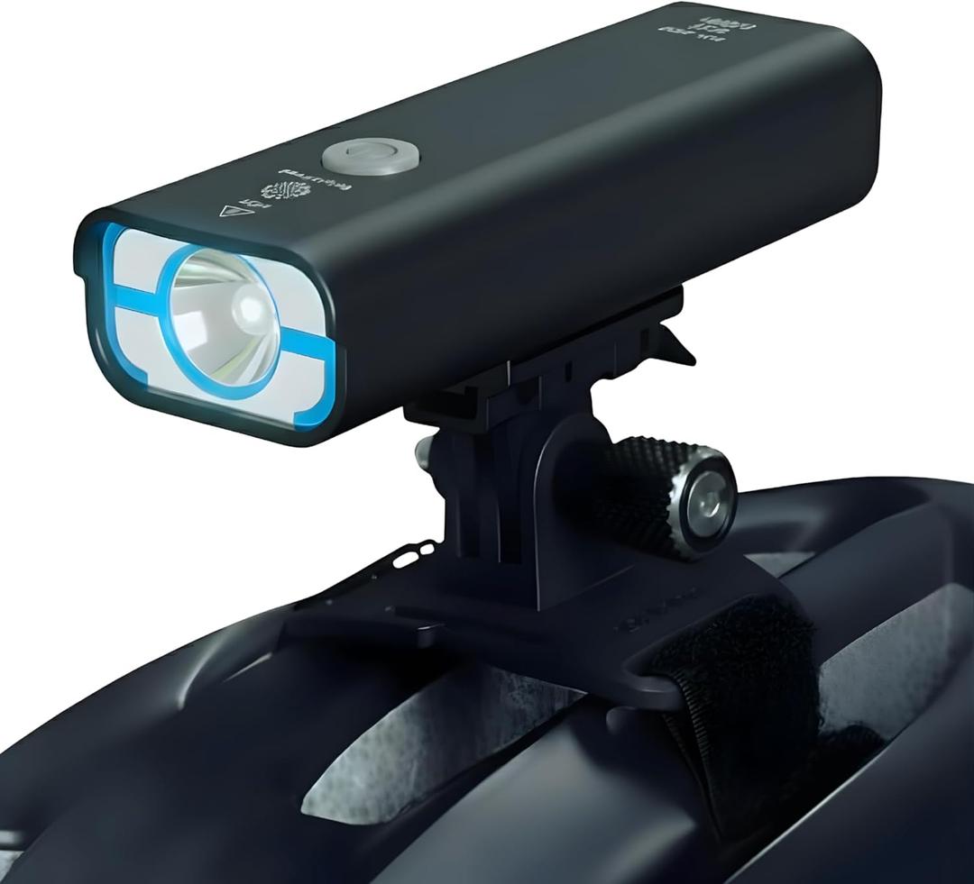 BrightRoad Bike Helmet Light 850 Lumens, Bike Headlight with 7 Modes, 650 Fit Distance, Rechargeable Bike Lights for Night Riding with Bicycle Light Mount Helmet Holder, Mountain Bike Headlight