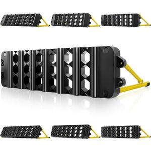 6-in-1 Soccer Rebounder Board, Portable Dual Surface Soccer Training Equipment for All Player Levels, Kick Back Soccer Wall with 3 Adjustable Angles for Passing, Control & Reflex