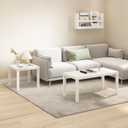Furinno CLASSIC Coffee Table, Modern Rectangle Coffee Table with 1.8" Triple Thick Tabletop, Side Table, Toolless Assembly, for Living Room, Home Office, White