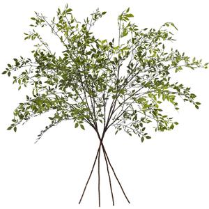 Uqueeten Fake Plants Eucalyptus Stems,Plastics Ficus Stems for Vase Artificial Plants,Greenery Stems Branches for Vase Faux Plants Indoor,Faux Greenery Indoor Vase Fillers for Home Decor 4Pcs Green