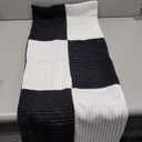 Fancy Homi Set of 1 Black and White Boho Long Lumbar Body Decorative Throw Pillow Cover 21x54 Inch for Bed Couch Bedroom Bench, Soft Patchwork Corduroy Textured Pillow Case, Modern Room Decor