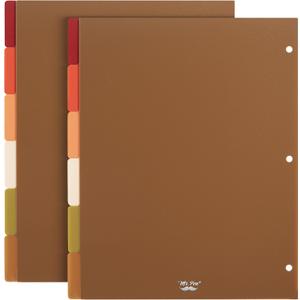 Mr. Pen- 3 Ring Binder Dividers with Tabs, 2 Sets, 6 Pack/Set, Letter Size, Vintage Colors, Plastic 6 Tab Dividers for 3 Ring Binder with 12 pcs Labels