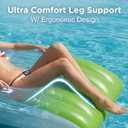 2 x Funscape Inflatable Pool Lounge Floats Adult, Large Swimming Pool Sofa Floaties, Beach Tanning Recliner Floating Mesh Chair Cup Holder, Blow Up Lake River Floaty Tube Green-Large X-Large