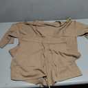 Ermonn Womens 2 Piece Outfits Sweater Sets Off Shoulder Knit Tops Waist Short Suits Casual Pajama Set XL