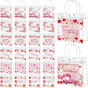 WZSTNBLA 24Pcs A Little Sweetheart is On The Way Pink Baby Girl Party Favors Gender Reveal Party Supplies for Guests Birthday Party Gift Bag