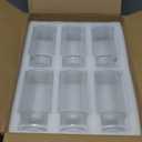 6 Pack Ribbed Drinking Glasses, 16 oz Vintage Glass Cups, Highball Glasses, Premium Iced Coffee Glasses, Clear Glass Tumbler, Cocktail Glasses, Elegant Glassware for Water Juice Whiskey Beer