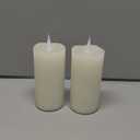 TECHLONG Flameless Candles Battery Operated with Remote Timer, 3D Moving Flame Flickering, Last 400+ Hours, 2" x 4" Ivory Real Wax Electric LED Candle for Christmas Home Wedding Decor, 2 Pack