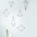 Umbra Prisma Wall Decor (Set of 6) Metal Wall Art/Modern Wall Decor - Converts from Table Top to Hanging Décor, Titanium