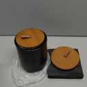 Black Ceramic Canister Set with Bamboo Lids, 3-Piece Airtight Food Storage Jars for Kitchen - Flour, Sugar, Coffee, Tea, Spice - Small, Medium, Large Sizes