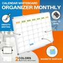 24" x 18" Magnetic Monthly Dry Erase Whiteboard Calendar for Wall