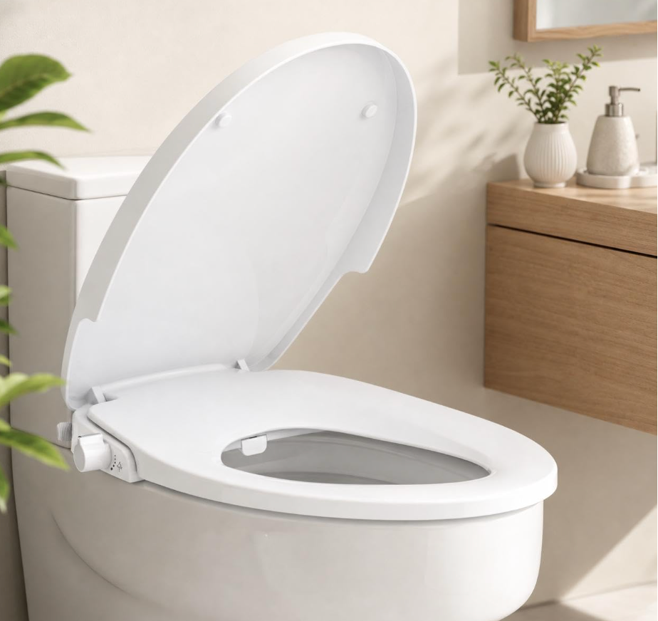Garvee Non-Electric Bidet Toilet Seat for Elongated Toilets – Dual Nozzle