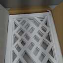 Cut-Out Design 16" Short Dog Gate for Small Dogs, Foldable Retractable Puppy Gate Indoor - Freestanding Lightweight Pet Barrier for Doorways, Stairs, Hallways (Extends to 35", White)