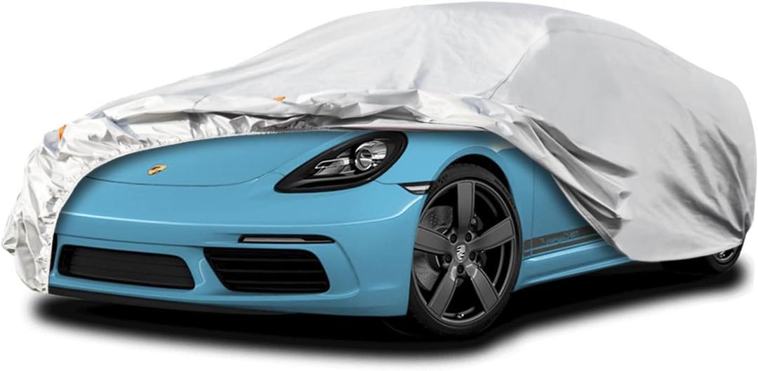Car Cover Custom Fit Toyota Celica/Supra, Audi TT,Subaru BRZ Waterproof All Weather for Automobiles, Full Exterior Covers Sun Rain UV Protection, Length Up to 175 Inch