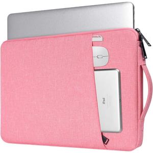 Laptop Case 13.3 inch, 13 inch Laptop Sleeve Compatible with HP Acer ASUS, Dell Latitude, Waterproof Carrying Case with Pockets&Handle, Pink