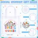 15 Pcs Social Worker Month Appreciation Gifts Bags Bulk Social Worker Must Have Small Non Woven Thank You Bags with Handles for Women Bsw Msw Dsw Lcsw Volunteer Office Employee Coworker Team