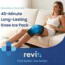 REVIX Knee Ice Pack Wrap, 45-Minute Long-Lasting Ice Pack for Knees with Ice Grid Gel Design, Reusable Gel Ice Wrap for Meniscus Tear, ACL, Cold Therapy for Elbows, Calves & Legs (12" 9.5")