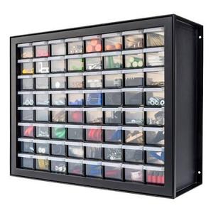 PurKeep 64-Drawer Organizer for Garage Building Bricks Storage,𝐓𝐡𝐢𝐜𝐤𝐞𝐫 Drawer Storage Cabinet with Dividers and Labels for Hardware,Screws,Nuts Bolts, Garage Tools,Charms,Beads,Craft,Scrapbook