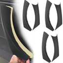 6PCS/Set Interior Inner Inside Door Pull Sticky Handle Cover for BMW 3 Series E90/E91/E92/E93 320 325 328 335 330 M3 (2004-2011) Left and Right Passenger Side (Black)