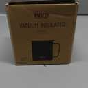 13 Oz Coffee Mug with Handle and Lid, Leak Proof Travel Tumbler, Stainless Steel Vacuum Insulated Thermal Cup, Double Wal Water Bottle for Hot & Cold - Sport, Work, Camping & Dishwasher Safe (Black)