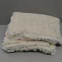 FUTEI Cream Decorative Throw Pillow Covers 18x18 Inch Set of 2,Soft Faux Fur Geometric Shapes Texture Cushion Case,Boho Home Decor for Couch Bed Living Room