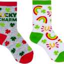 Everything Legwear Kids St. Patrick's Day Crew Socks (2 Pair) - Fits Kids Shoe Size 9-3