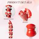 WDS WONDROUS Love Gnome Stack Figurine, Valentine's Day Decorations for Home, Red & White Resin Gnomes Decor with Flowers & Gifts, Wedding & Table Centerpiece, Gifts for Couples Her Him Party