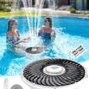 Solar Pool Fountain, 2026 Upgraded Large Solar Pool Water Fountain, Floating Pool Fountain for Above Ground Pool,Solar Floating Fountain Pump for Daytime Use White-1PK
