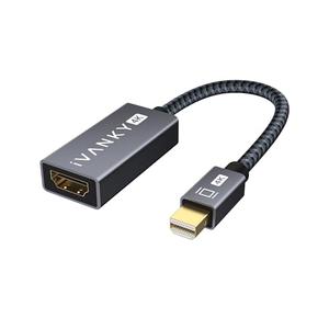 IVANKY 4K Mini DisplayPort to HDMI Adapter, 4K@30Hz Mini DP to HDMI Adapter, Gold-Plated/Braided Thunderbolt 2 to HDMI Compatible with MacBook Air/Pro, Microsoft Surface Pro/Dock, Monitor, Projector