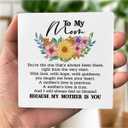 2 x To My Mom Wood Plaque Gift, Gifts for Mom From Daughter, Plaque with Wooden Stand, Meaningful Wood Sign Plaque Gift, Ideas Gift For Mom, Mother's Day Christmas Thanksgiving Birthday Gift B1