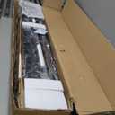 Rolanstar Bed Frame Twin Size with USB Charging Station, LED Bed Frame with Wood Storage Headboard, Rustic Brown Metal Platform Bed with Under Bed Storage, No Box Spring Needed, Noise Free