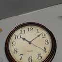 HYLANDA Wall Clock, 9 Inch Silent Non Ticking Classic Battery Operated Clocks, Decorative for Living Room, Bedrooms, Bathroom, Kitchen Office (Bronze)