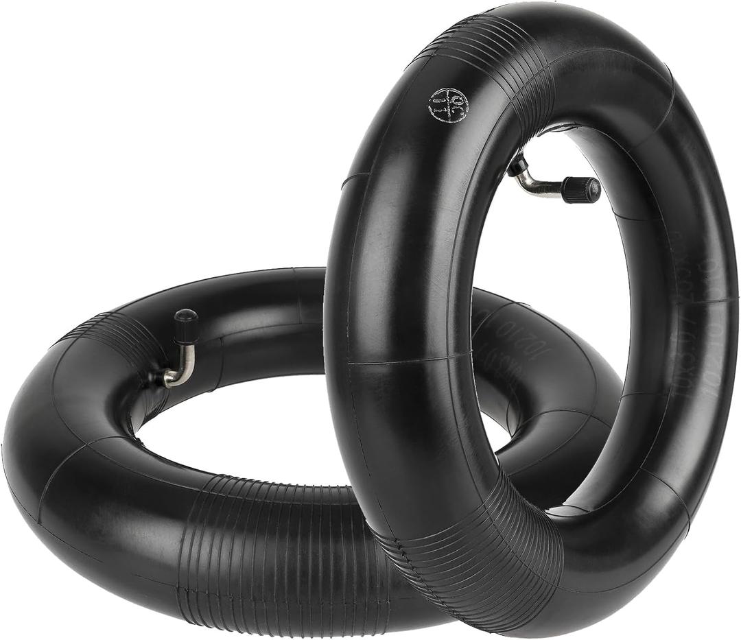 10 x 3.0/255 x 80 10″ Heavy Duty Butyl Rubber Inner Tube w/ 90° Bent Schrader Valve Replacement for Kugoo M4 Pro, kukirin g2 max, kukirin g3 pro Electric Kick Scooter Wheel Tire Parts Tyre (2)