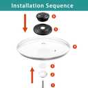 15.4 Inch Tempered Glass Lid Replacement Cover for 15.4" Cast Iron Skillets, Frying Pans and Wok, Clear