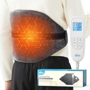 iDOO Portable Heating Pad, Electric Heated Belt Wrap for Period Cramps, Lower Back, Neck Shoulder, FSA Eligible, ETL Certified, Back Belly Heating Pad, Mothers Day Gifts for Mom Daughter,15"x24"