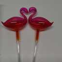 Self-Watering Glass Globes 2PCS Flamingo Gradient Hot Pink 10" Long Hand Blown Bulbs Pot Plant Waterer Home Indoor Outdoor Garden Patio Hanging Flower Spike Decorative Automatic Irrigation System