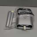 Sellemer Toilet Brush and Holder Set - Flexible Toilet Bowl Brush Head with Silicone Bristles, Compact Size for Storage and Organization, Ventilation Slots Base (1 Pack, Silver)