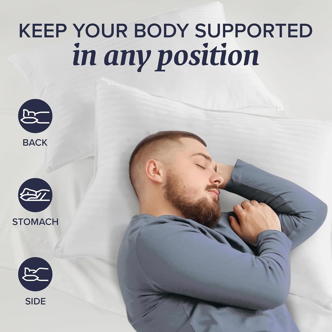 Coop Home Goods Original Adjustable Pillow, Queen Size Bed Pillows for Sleeping, Cross Cut Memory Foam Pillows - Medium Firm Back, Stomach and Side Sleeper Pillow