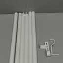 Zeerobee Curtain Rods for Windows 48 to 84, White Curtain Rod, Adjustable 1 Inch Heavy Duty Outdoor/Indoor Modern Drapery Pole, 32"-86"