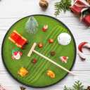 Christmas Zen Garden Kit for Desk 8.2'' Mini Zen Garden Desktop Decor with Christmas Accessories, Home Office Desk Decorations Ideal Holiday Decor Gifts for Family and Friend