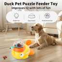 Interactive Dog Treat Dispenser Toy, Cute Duck Slow Feeder & Food Puzzle for Cats/Puppies - Durable IQ Training Pet Toy for Boredom Relief & Healthy Digestion