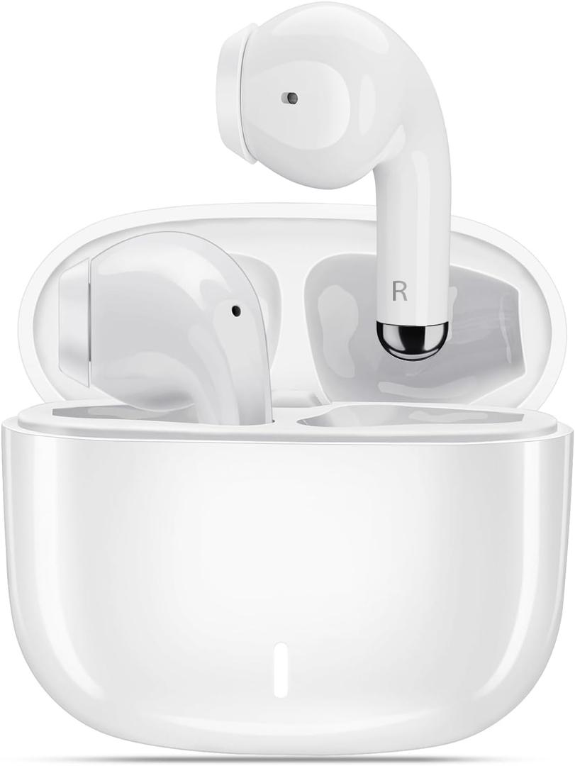 Wireless Earbuds for Samsung S25 Ultra S24 S23 Fe S22+, 5.3 Bluetooth Earbuds Noise Cancelling Ear Bud with Mic Touch HiFi Stereo Wireless Headphone for iPhone 17 Air 16 e 15 Pro Max 14 Plus Pixel 10