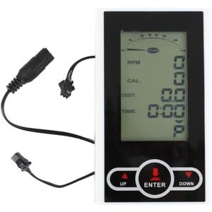 Exercise Bike Monitor Speedometer with Scan, Time, Speed, Calories, Mileage, and Total Distance Display for Stationary Bikes and Elliptical Trainers, 137X80mm SM Connector Required