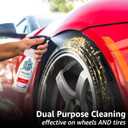Rev Auto Wheel Cleaning Kit - 2 Item Wheel and Tire Cleaning Kit Includes 16oz Car Wheel Cleaner and Wheel Cleaner Brush Works For All Wheels and Tires