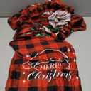 6 Pcs Christmas Chair Covers Dining Protector Removable Washable Stretch Xmas Tree Snowman Buffalo Plaid Slipcovers for Thanksgiving Dining Hotel Party Wedding Holiday Decor