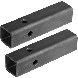 2 Pack Weld-On Hitch Receiver Tube Inserts for 2" Hitch Receivers, 8" Length, 5/8" Pin Hole, 3/16" Thickness