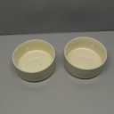 Havniva Ceramic Set of 2 Dog Bowls, Food and Water Bowls for Dogs, Puppy, 2pcs Pet Dishes(6inch, 2 x Beige Bowls)